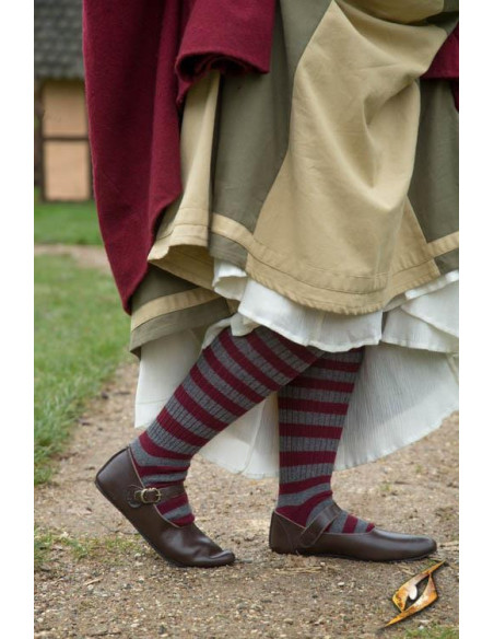 Braune Astrid-Mittelalterschuhe für...