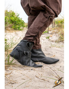 Botines vikingos y medievales Jorik en negro 2