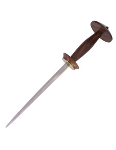 Dolk Rondel s. XV met leren schede