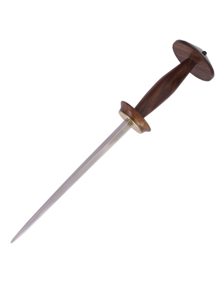 Dolk Rondel s. XV met leren schede