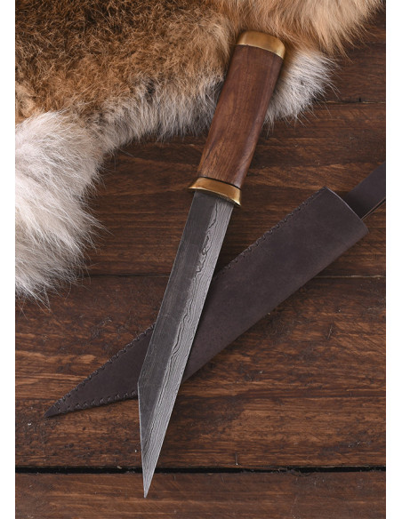 Seax-Messer, Klinge aus Damaststahl,...