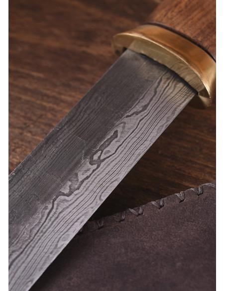 Cuchillo Seax hoja acero damasco,...