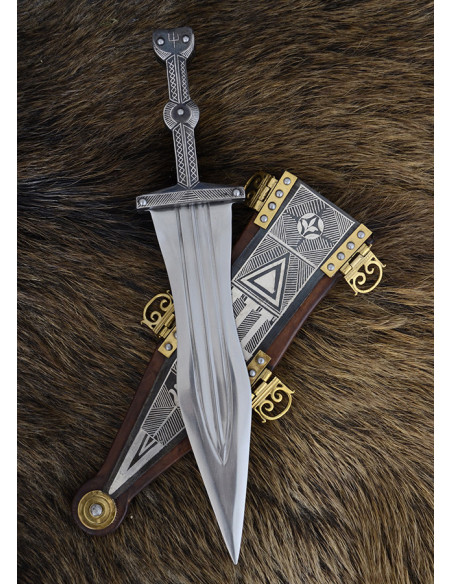 Vindonissa pugio ingelegd met zilver