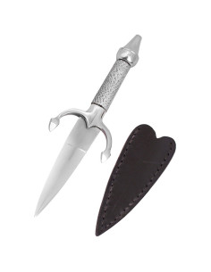 Daga medieval de mujer con funda de cuero