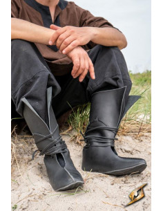 Botas vikingas y medievales Rolf en negro