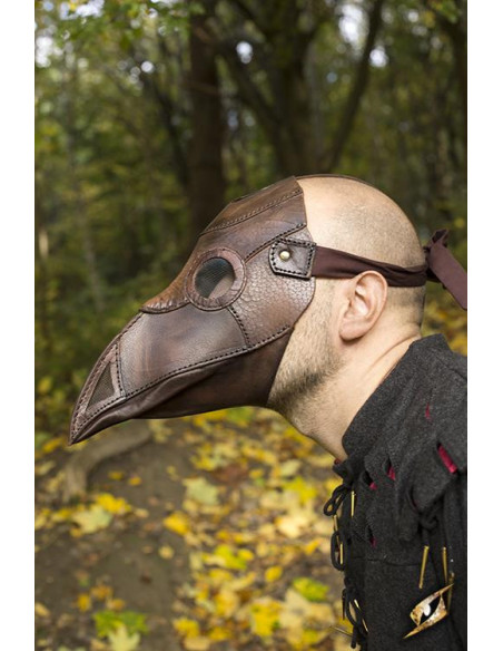 Plague Doctor masker in bruin
