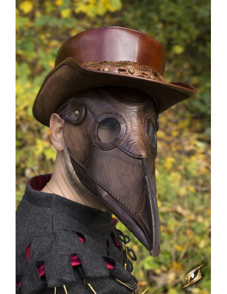Plague Doctor masker in bruin