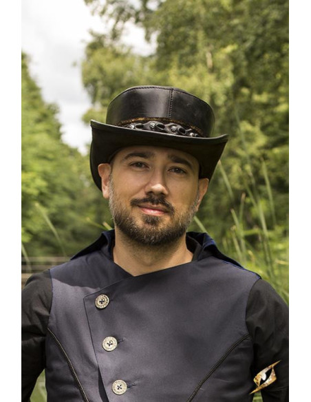 Sombrero de copa pequeña en negro