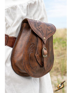 Lorianische mittelalterliche Tasche zum Tragen am Gürtel