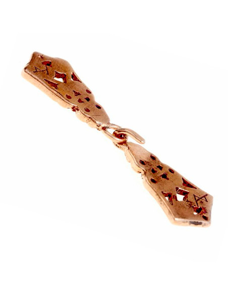 Nærbillede af Merovinger Avar kjole...