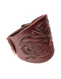 Pulsera Celta-Vikinga en cuero repujado