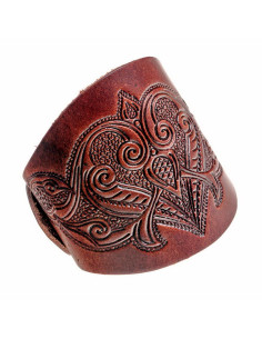 Mittelalterliches Armband mit Lederreliefs