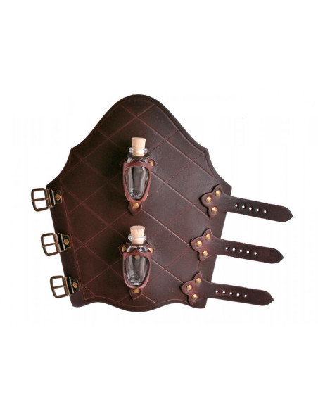 1 Brazalete en piel con 2 botes de... 1 Brazalete en piel con 2 botes de...