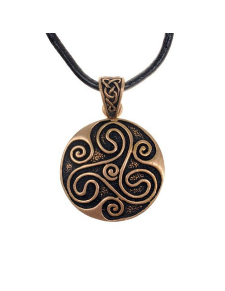 Colgante espiral Celta Triskele con... Colgante espiral Celta Triskele con...