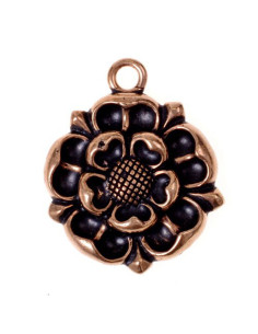 Colgante medieval rosa de Tudor, siglo XVI 2