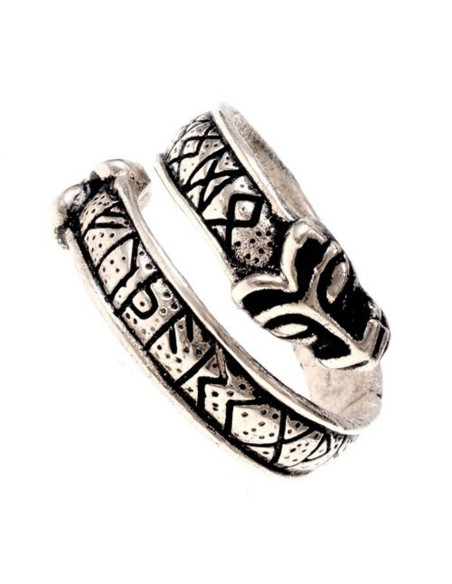 Anillo vikingo con letras rúnicas del...