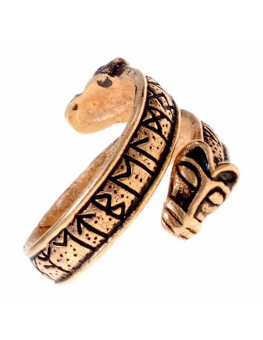 Anillo vikingo con letras rúnicas del Futhark