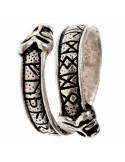 Anillo vikingo con letras rúnicas del Futhark