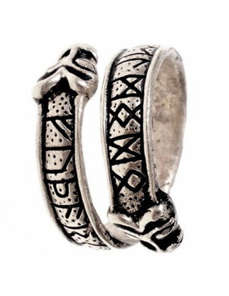 Anillo vikingo con letras rúnicas del...
