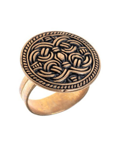 Anillo vikingo redondo Birka estilo Borre