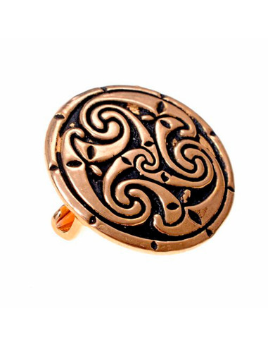 Kleine keltische Brosche mit Triskele, 2,5 cm.