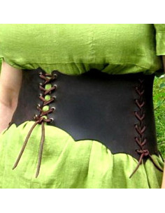 Cinturón ancho tipo corpiño medieval con cordones para mujer 2