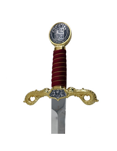 Espada Cristobal Colón en Oro