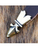 Cinturón medieval estrecho flor de lis, siglos XIII-XIV