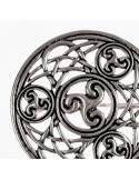 Broche estilo Celta con filigrana, 5 cm.