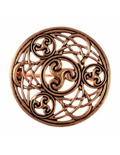 Broche estilo Celta con filigrana, 5 cm.