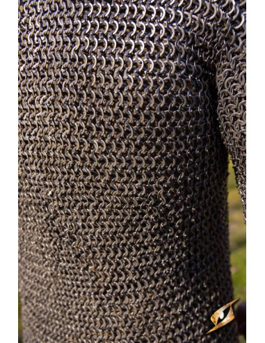 Mittelalterliches Kettenhemd des königlichen Soldaten kurzarm, naturbelassen