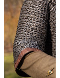 Mittelalterliches Kettenhemd des königlichen Soldaten kurzarm, naturbelassen