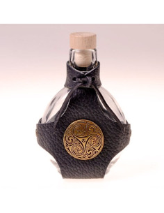 Botellín de cristal con tahalí para ungüentos y pócimas mágicas, 200 ml.