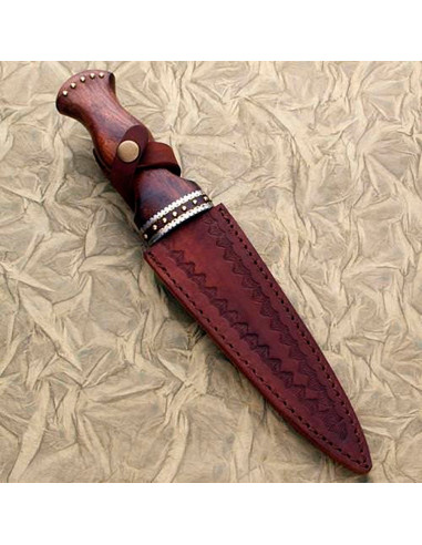 Cuchillo Escocés Sgian Dubh hoja en Acero de Damasco