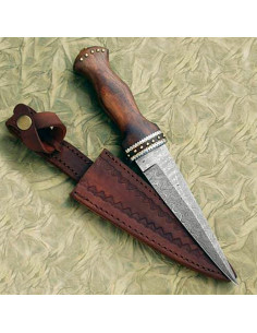 Cuchillo Escocés Sgian Dubh hoja en Acero de Damasco