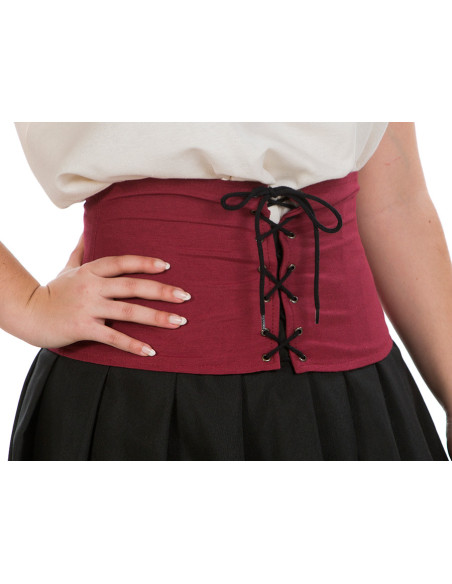 Corsé medieval alto en color granate Corsé medieval alto en color granate