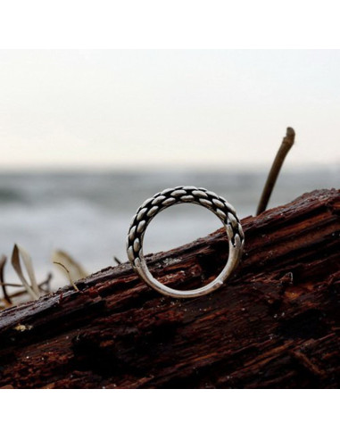 Anillo vikingo abierto tipo cadena
