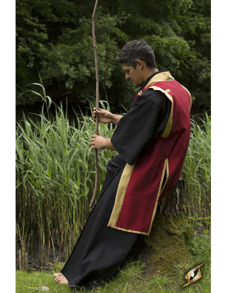 Jinbaori o abrigo samurai en rojo-dorado