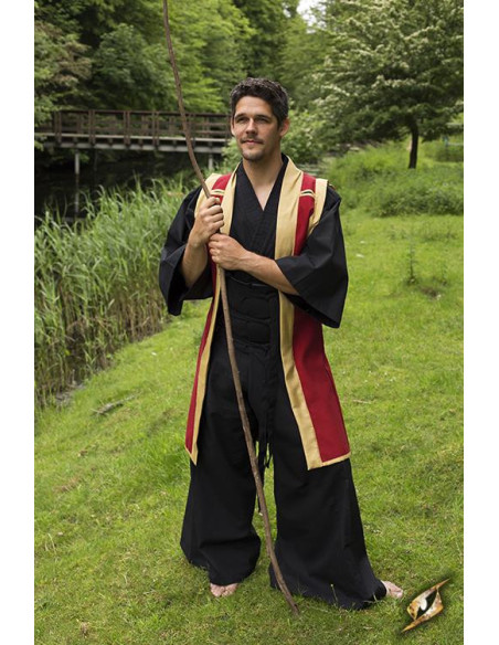 Jinbaori of samurai jas in rood-goud