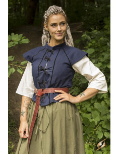 Chaleco medieval mujer Tristan en azul
