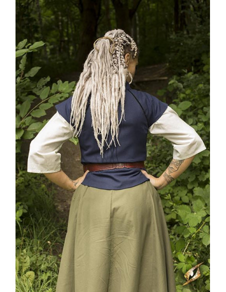 Chaleco medieval mujer Tristan en azul