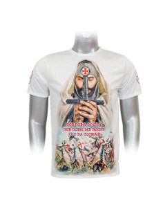 Weißes Sublimations-T-Shirt Tempelritter 2