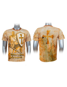 Camiseta sublimación dorada Caballeros Templarios