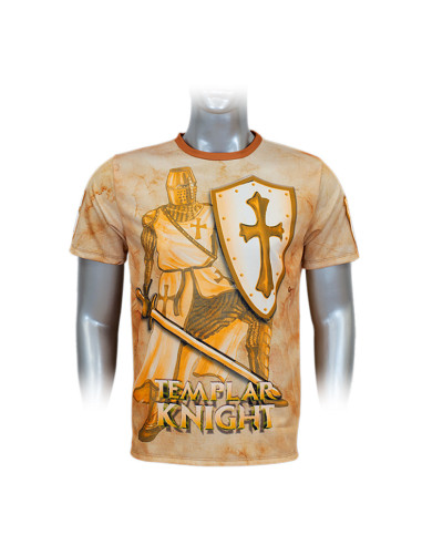 Camiseta sublimación dorada Caballeros Templarios