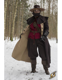 Hellsing middeleeuwse jagersjas, donkerbruin