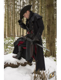 Abrigo medieval cazador Hellsing, color negro