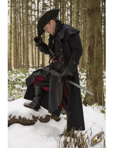 Hellsing middelalderjægerfrakke, sort farve 2