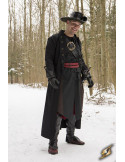 Abrigo medieval cazador Hellsing, color negro