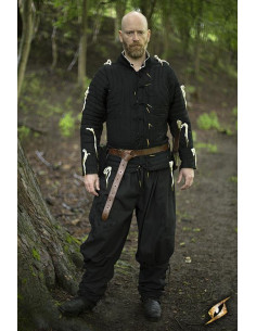 Imperialer Gambeson mit Ärmeln, in Schwarz 2