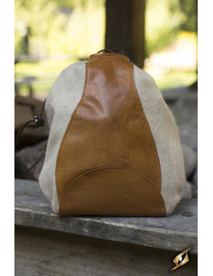 Bolso medieval del comerciante, marrón beige